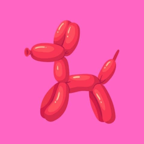 LE: tegeltje forex - ballonhond rood