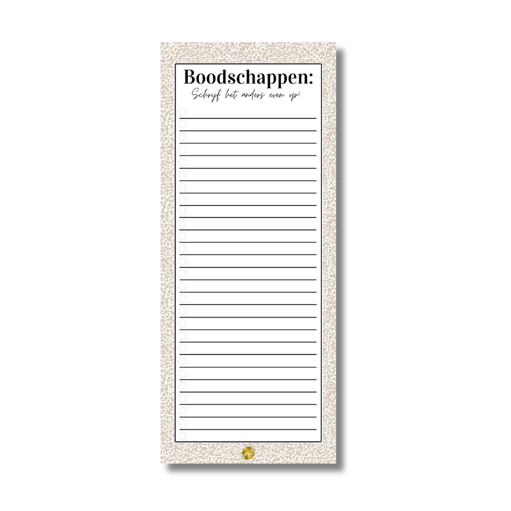 The big gifts: Notitieblok – Boodschappenlijst