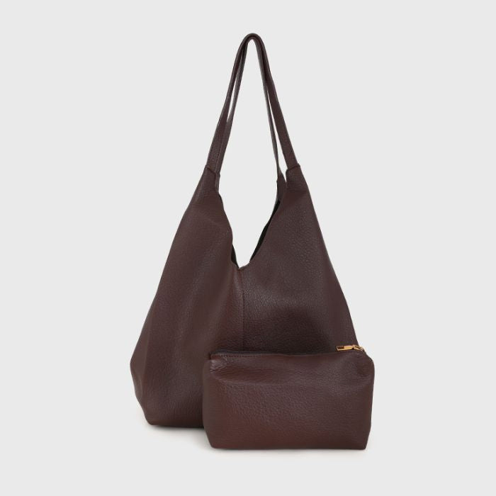 Schoudertas met etui | Coffee