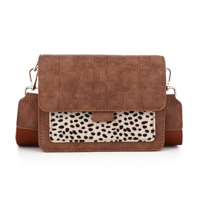 Crossbody tas met luipaardprint