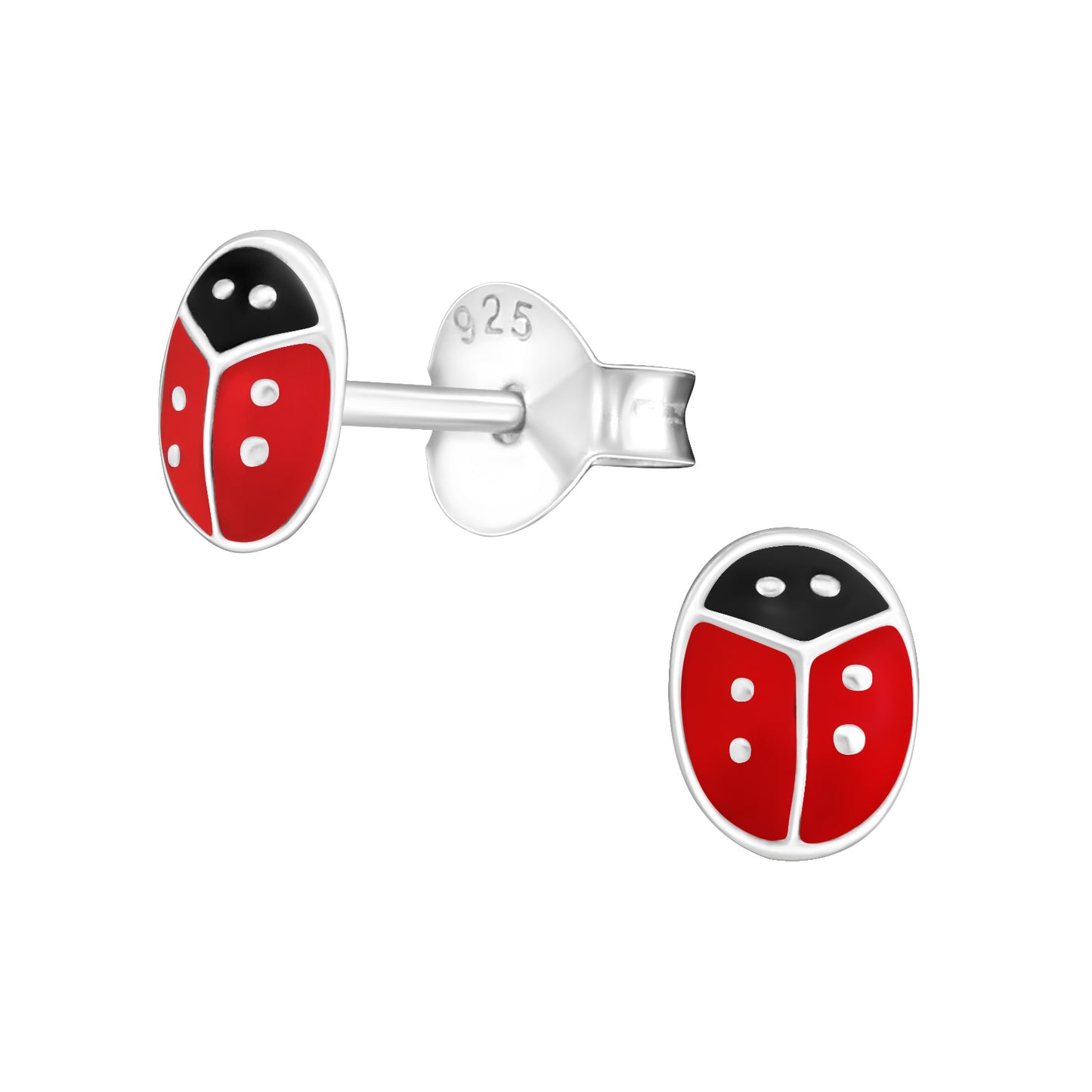 Precious jewels: Oorstekers - lieveheersbeestje