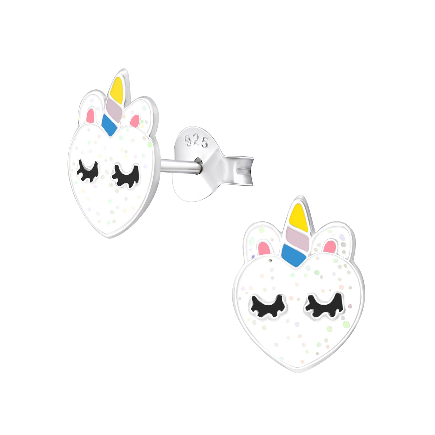 Precious jewels: Oorstekers - unicorn hoofd