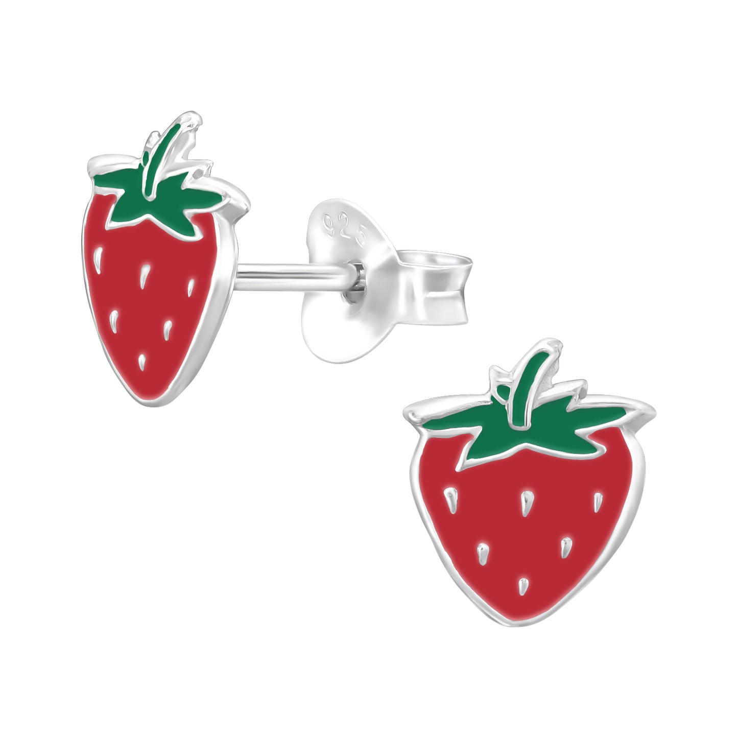 Precious jewels: Oorstekers - aardbeien