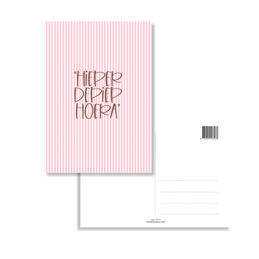 Stationery & gift: kaartje a6 - Hieper depiep hoera