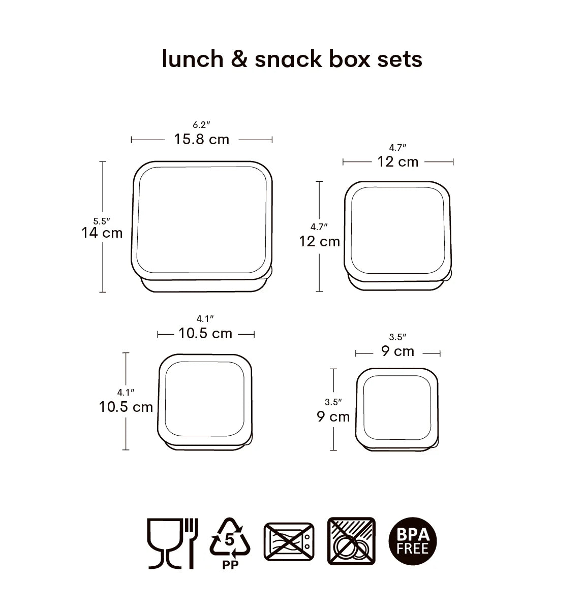 ALLC: Lunch & snack box set: robots