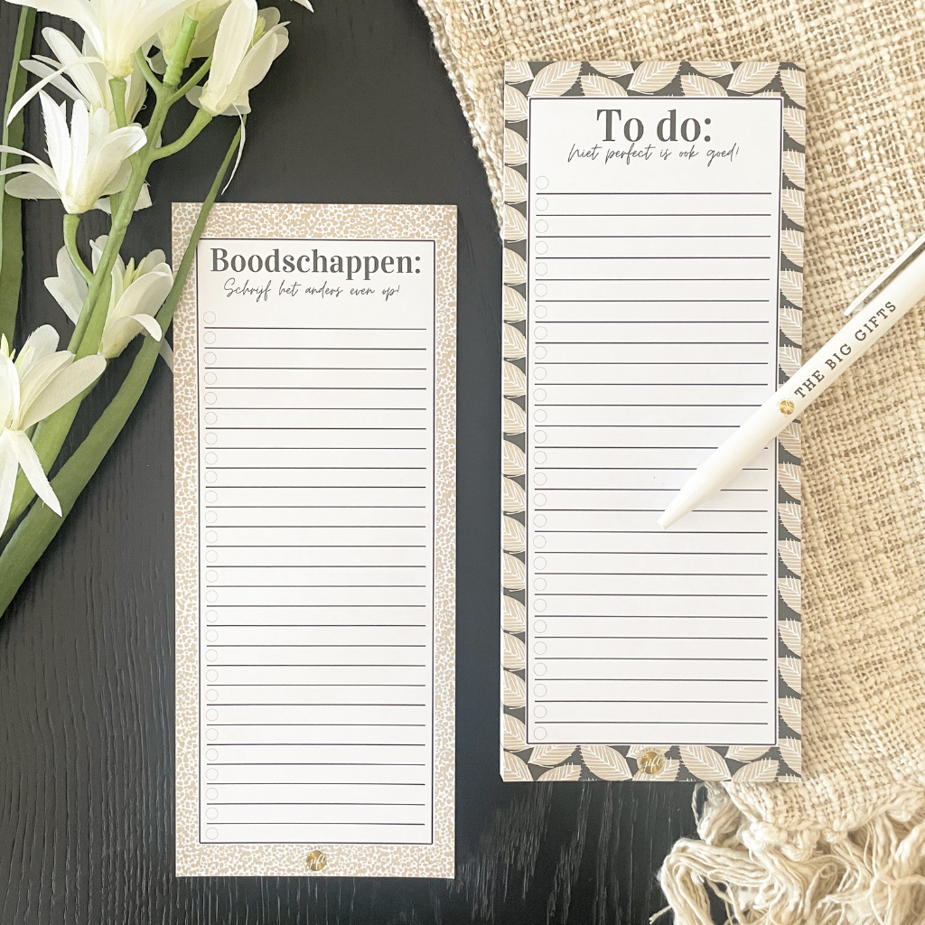 The big gifts: Notitieblok – To Do