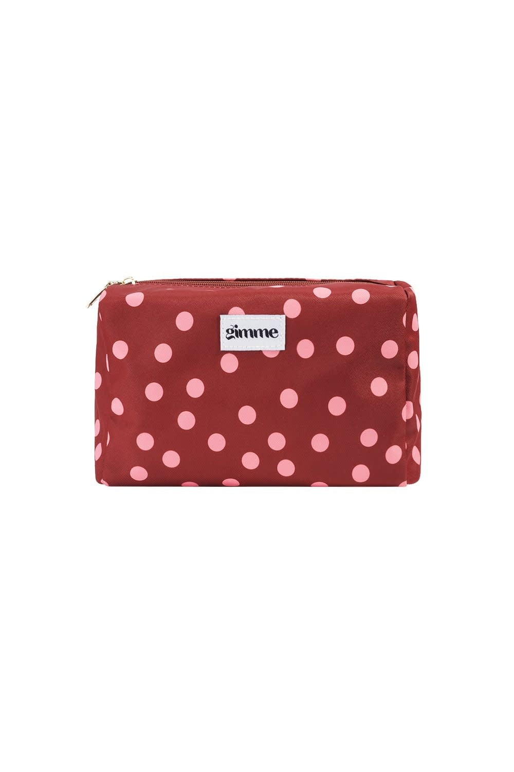 Yehwang: toilettas - stippen burgundy en roze