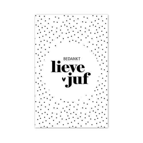 Liefz: kaart a6 - bedankt lieve juf