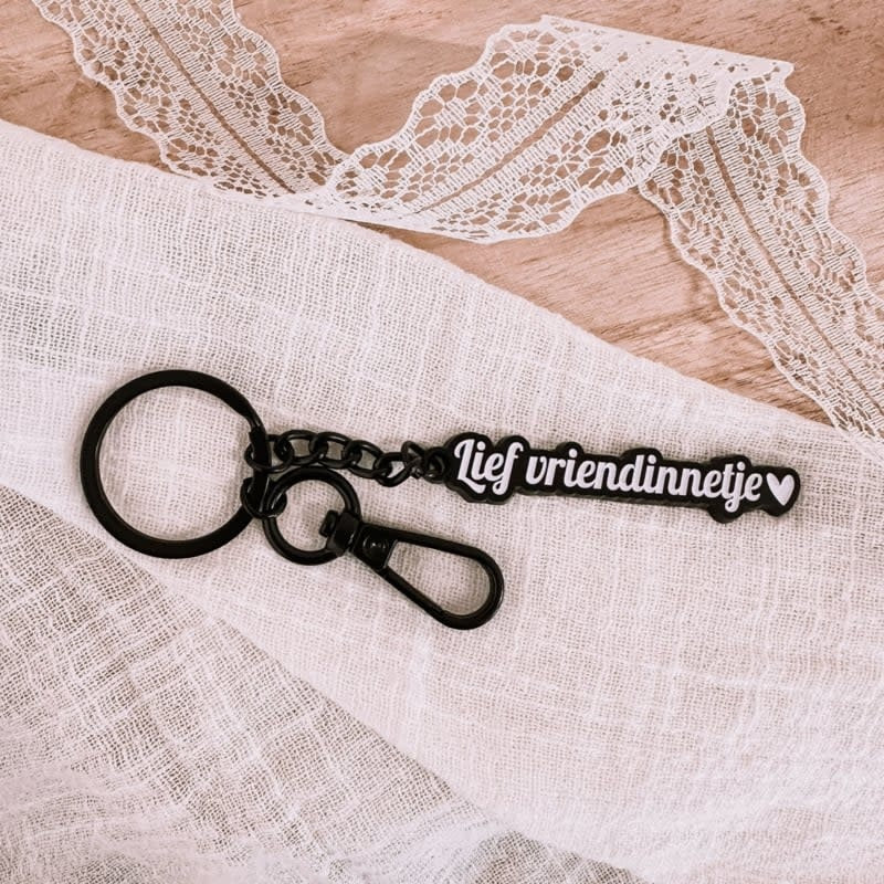 Winkeltje van anne: sleutelhanger - Lief vriendinnetje