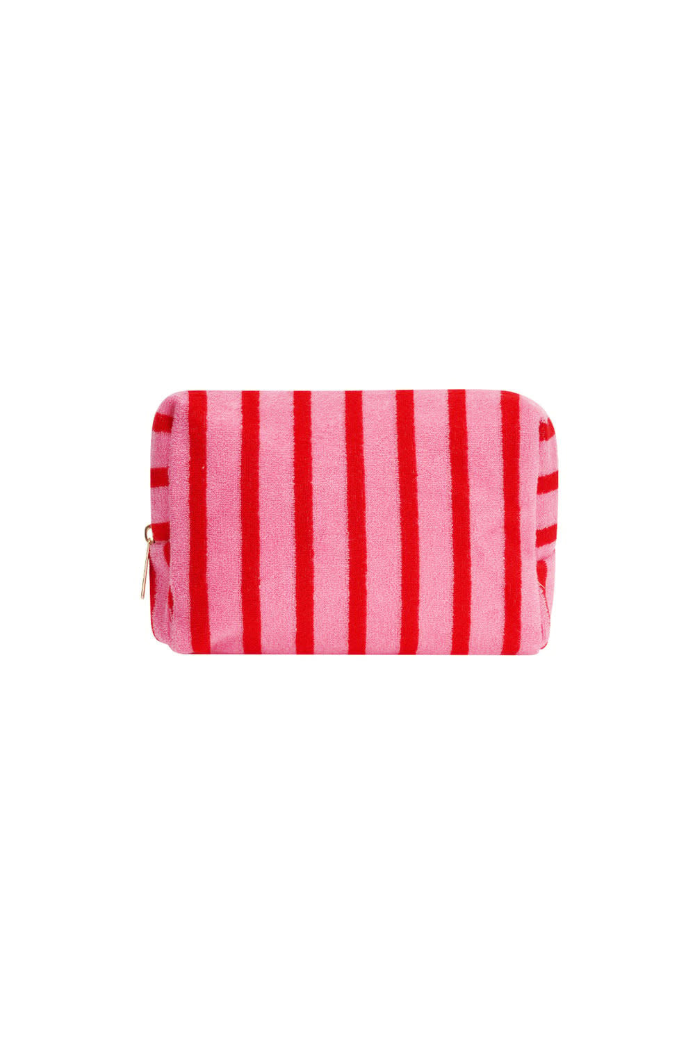 Yehwang: make-up tas badstof - strepen roze en rood