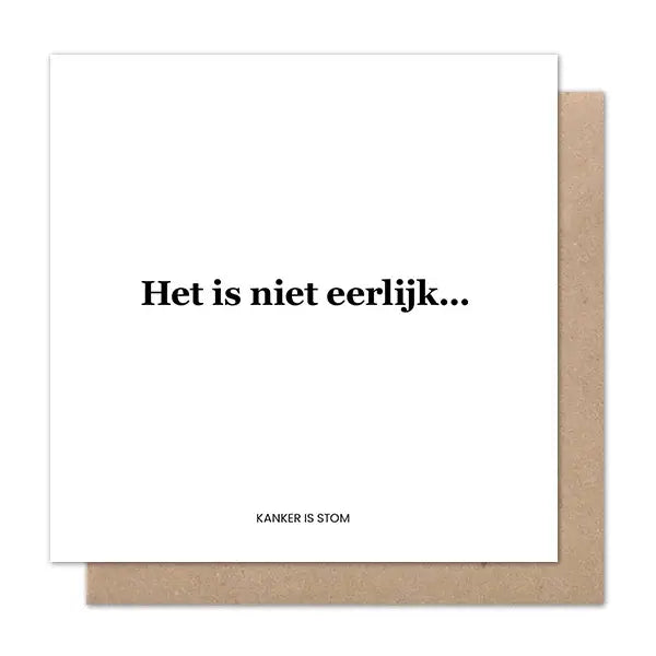 Liefz: Dubbele kaart | Het is niet eerlijk ... (kanker is stom)