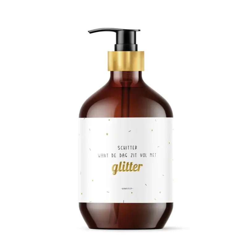 Winkeltje van Anne: handzeep - schitter want de dag zit vol glitter goudfolie