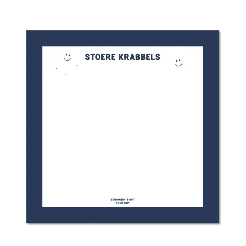 Stationery & gift: Notitieblok | 15 x 15 cm | Stoere krabbels