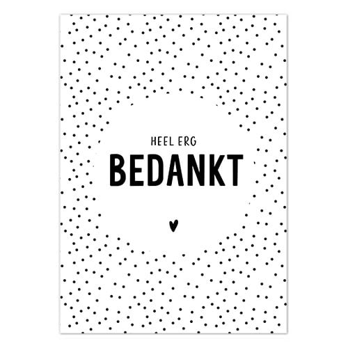 Liefz: kaart a6 - heel erg BEDANKT