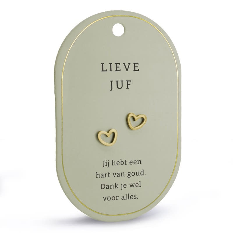 Miko: Oorbellen - Goud - Juf
