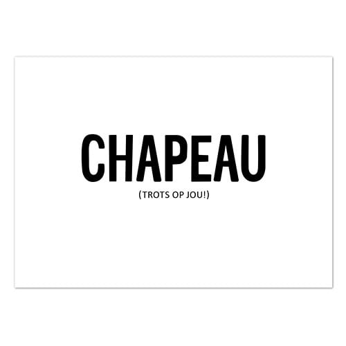 Liefz: kaart a6 - CHAPEAU (trots op jou!)