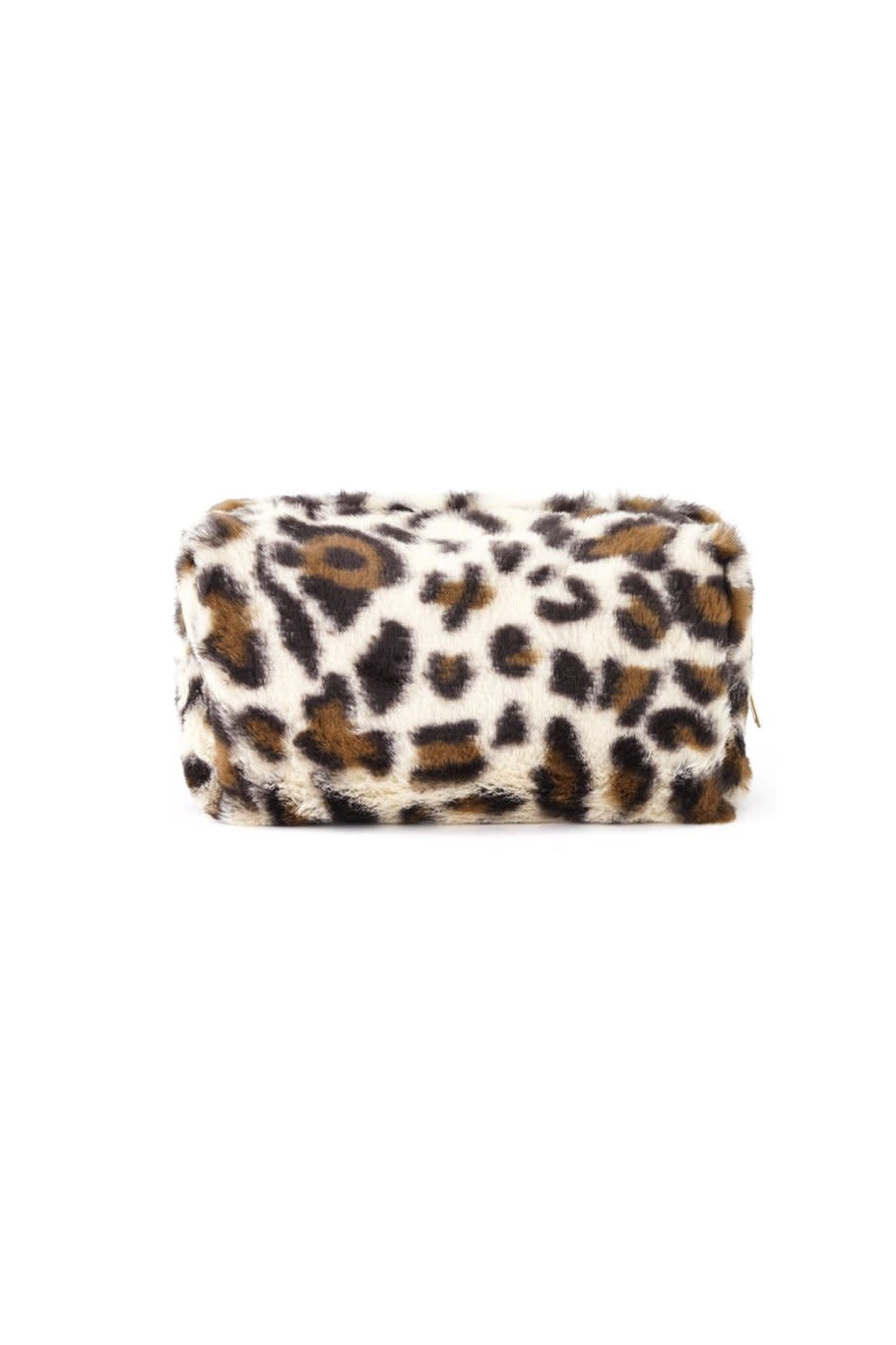 Yehwang: make-up tas zachte luipaard - beige