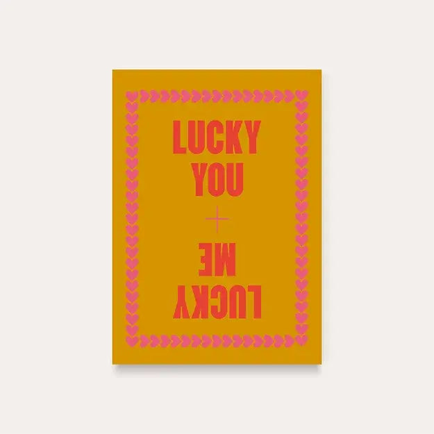 Dequ: kaart a6 - Lucky you + lucky me