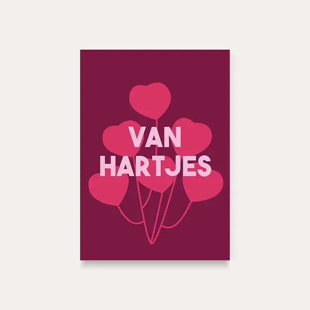 Dequ: kaart a6 - van hartjes