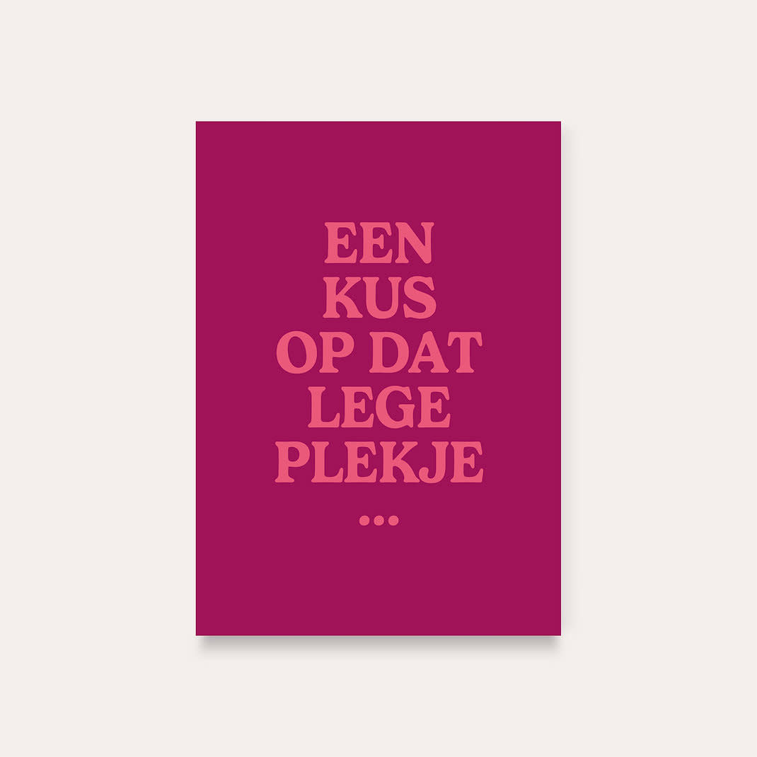 Dequ: kaart a6 - een kus op dat lege plekje