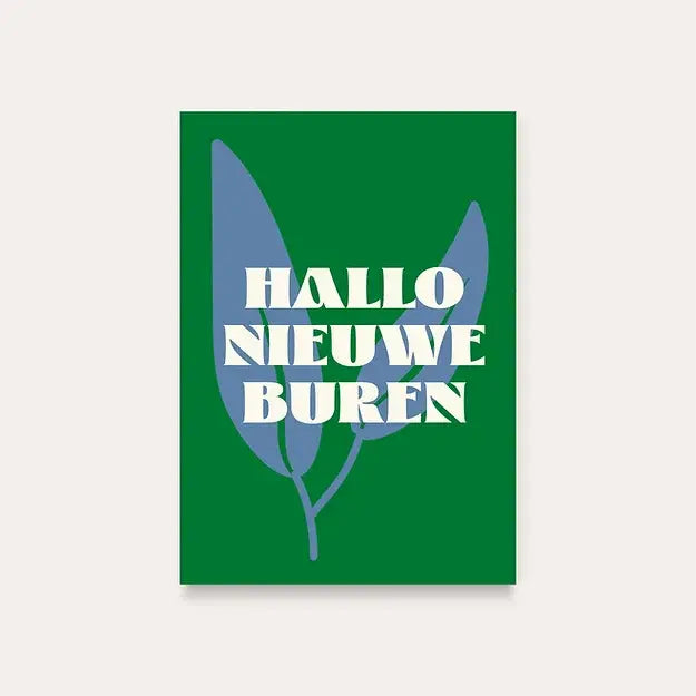 Dequ: kaart a6 - hallo nieuwe buren