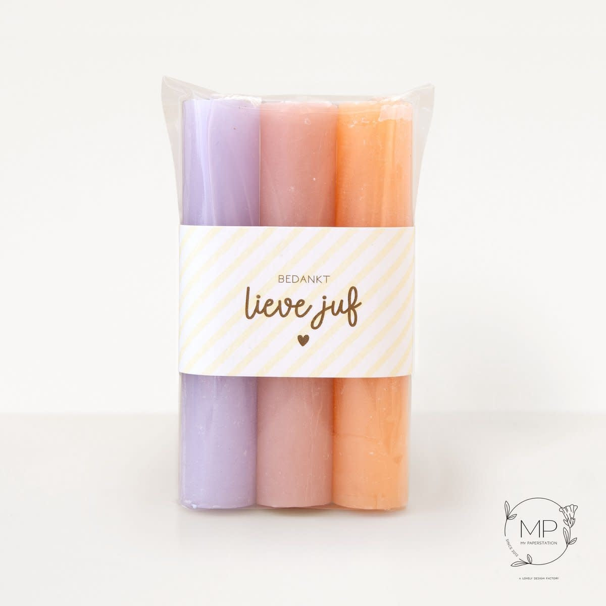 My paperstation: Candles 'lieve juf'