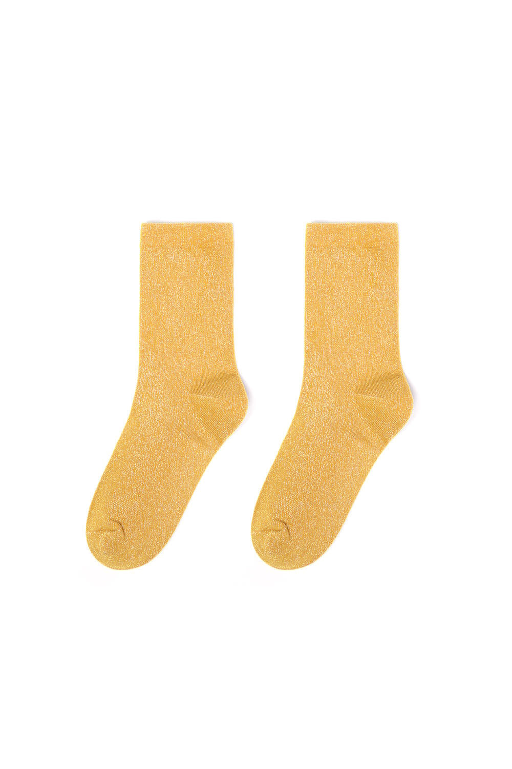 Yehwang: set van 3 paar glitter sokken - oranje