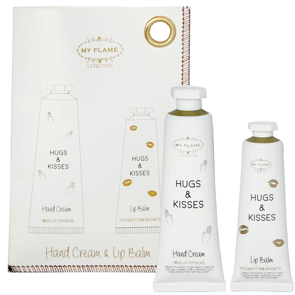 My Flame: GIFT BAG - LIPPENBALSEM EN HANDCRÈME - HUGS & KISSES