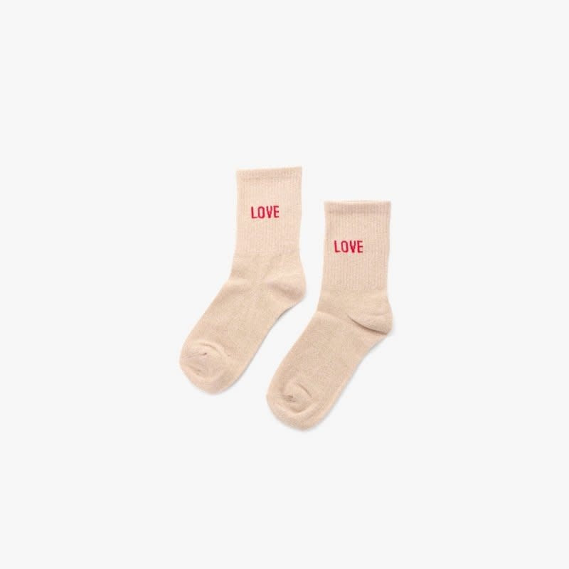 Liet & Joliet: sokken lichtroze LOVE