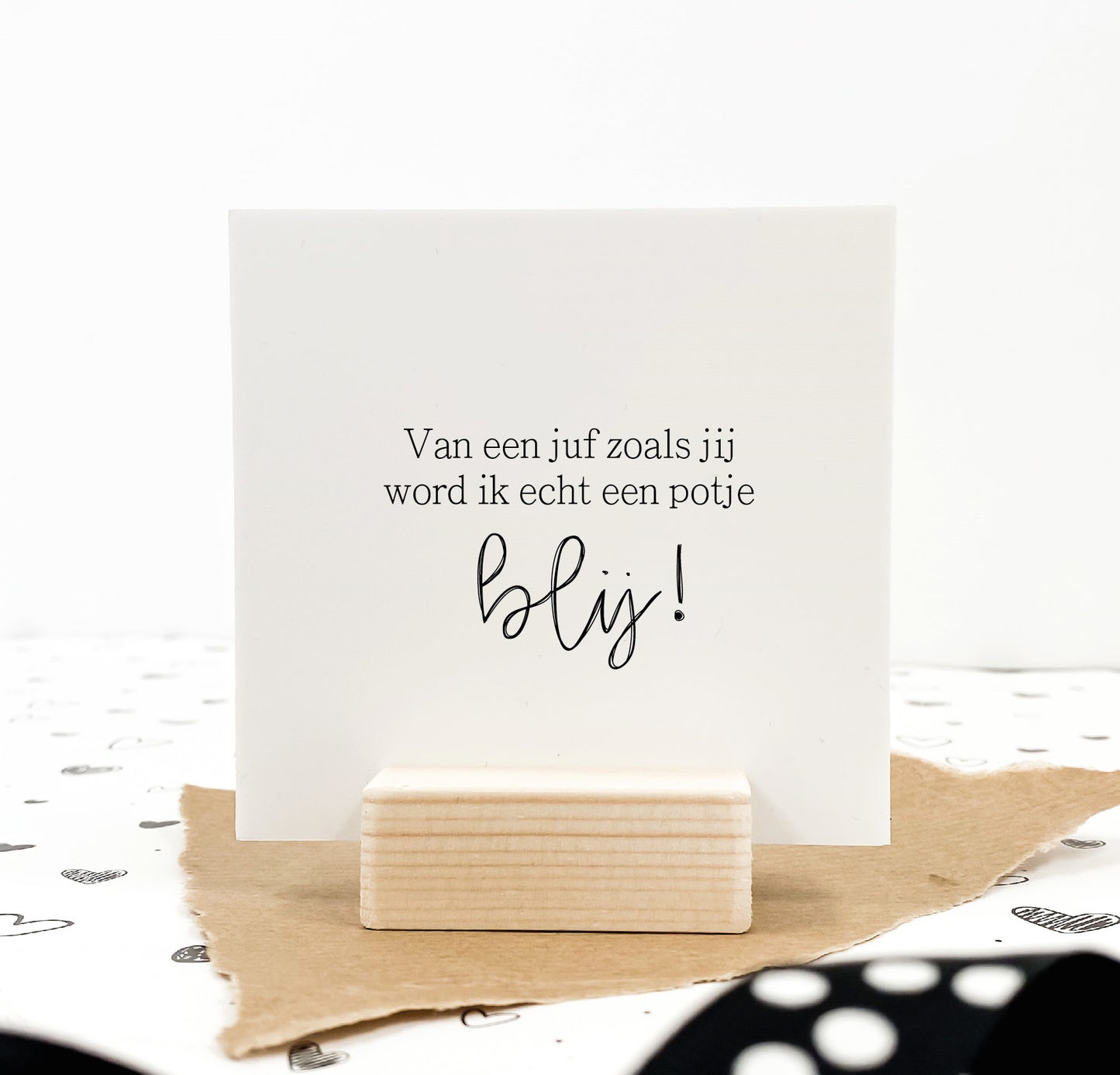 Winkeltje van Anne Quote blockie | Van een juf zoals jij word ik echt een potje blij