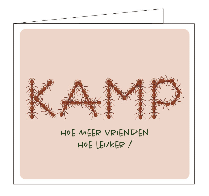 Hil Claesen: kaart - kamp hoe meer vrienden hoe leuker!