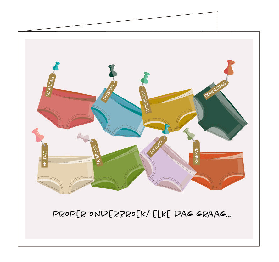 Hil Claesen: kaart - proper onderbroek