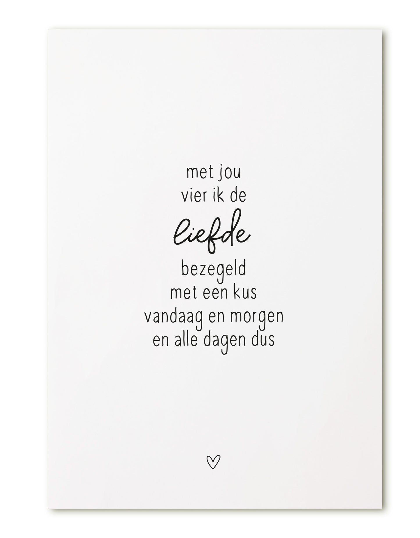 Zoedt: kaart a6 - met jou vier ik de liefde
