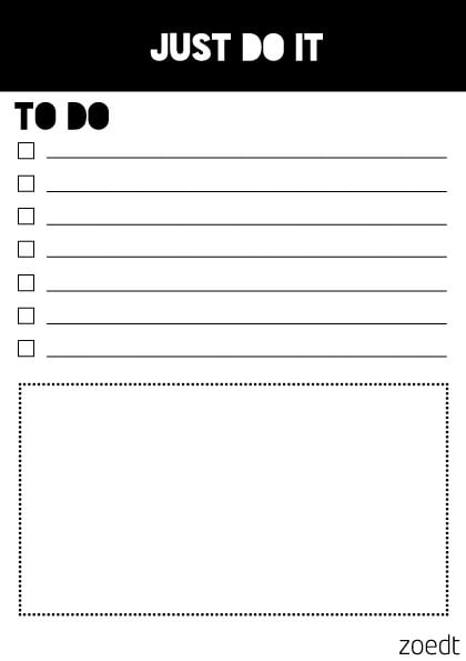 Zoedt notitieblok A5 Just do it