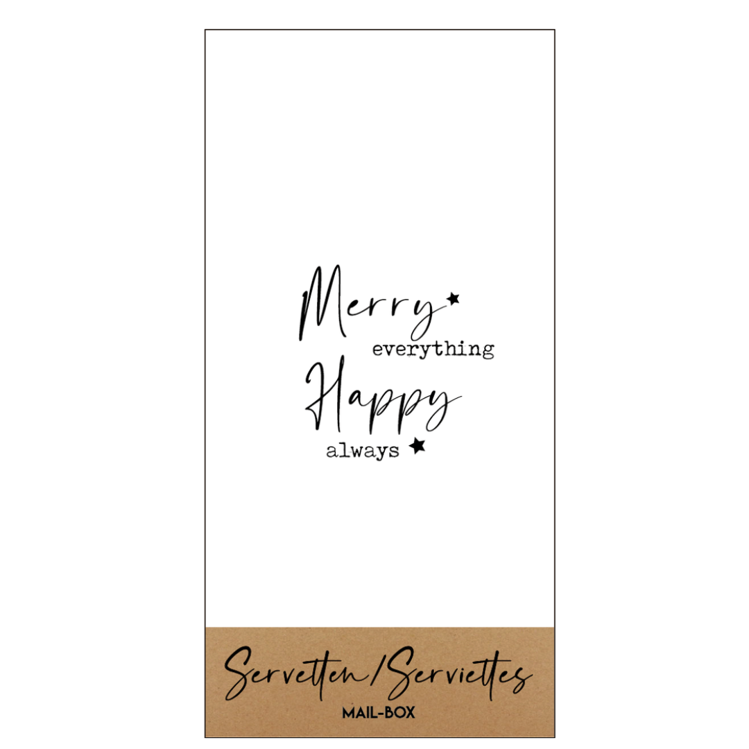 Mail-box servetten: Merry Everything, Happy Always