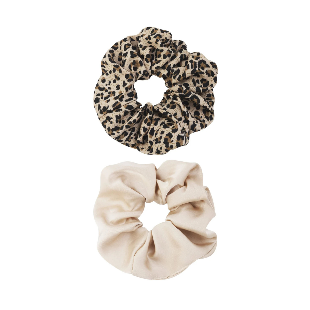 Yehwang: scrunchie set panter duo - beige