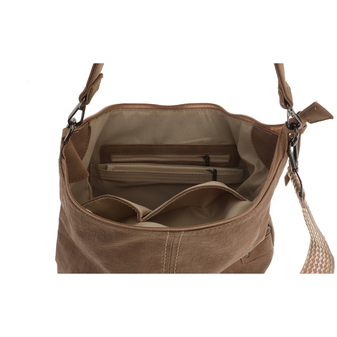 I'm dutch: handtas - schoudertas Palma - camel