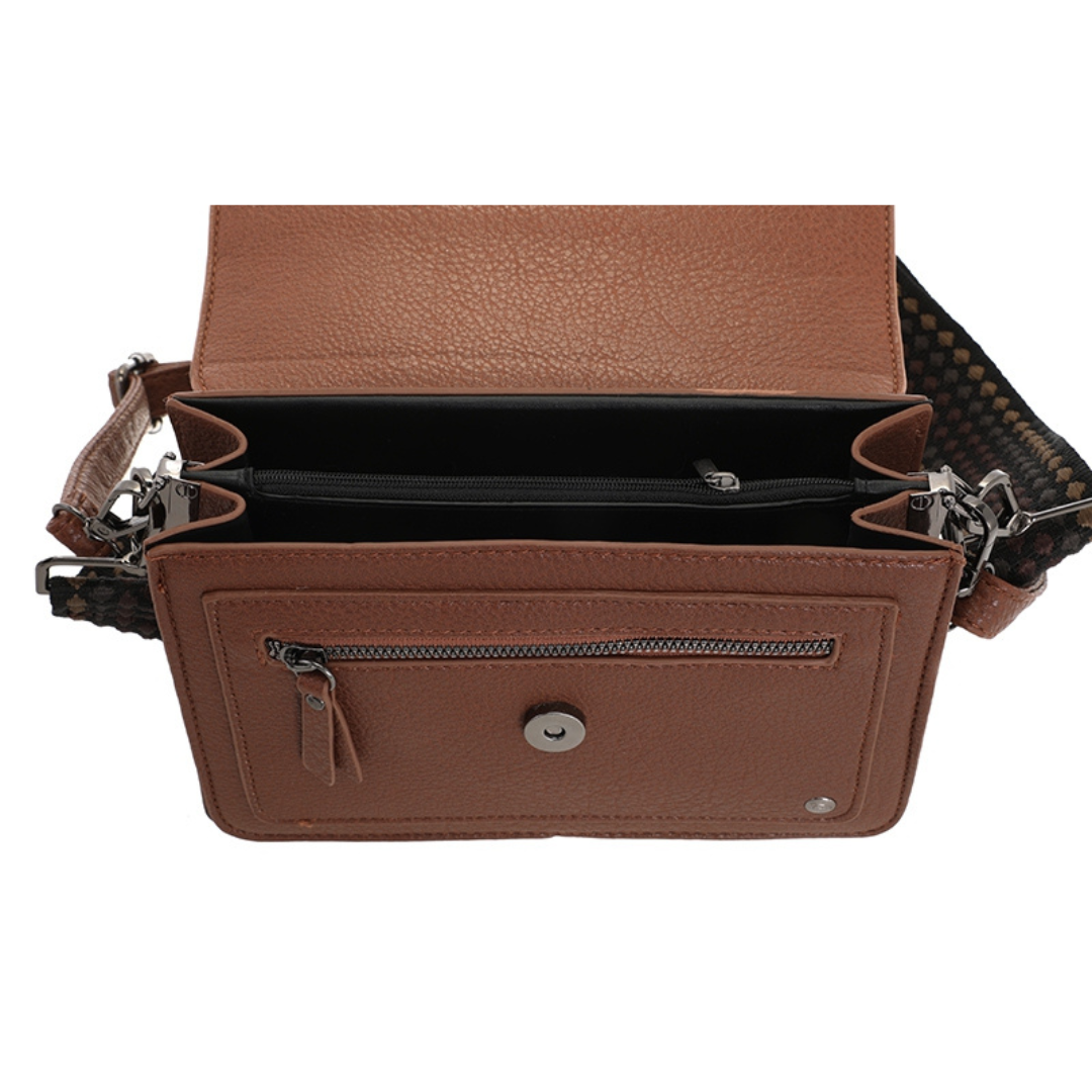 I'm dutch: handtas - schoudertasje Rione - dark camel