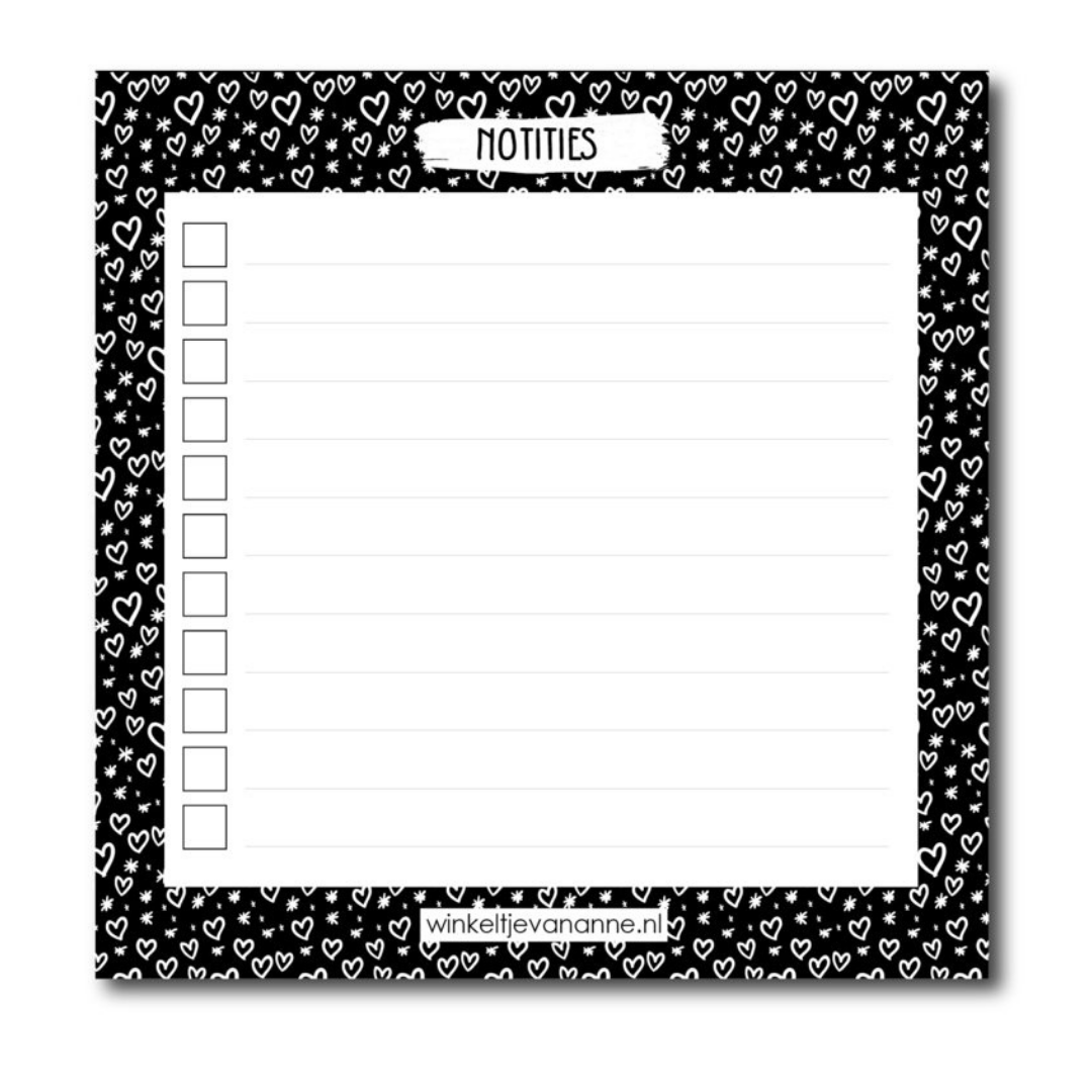 Winkeltje van Anne Mini notebook | Notities | small zwart