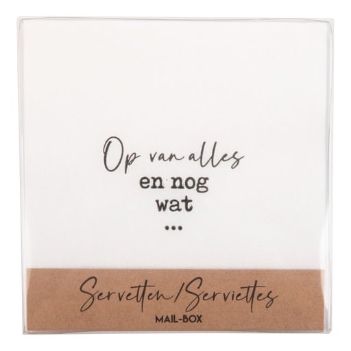 Mail-box servetten: Op van alles en nog wat