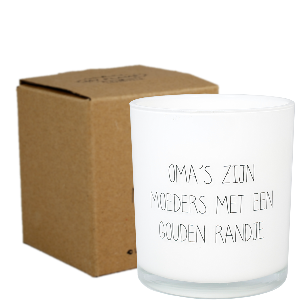 My Flame: SOJAKAARS - OMA'S ZIJN MOEDERS MET EEN GOUDEN RANDJE - GEUR: FRESH COTTON
