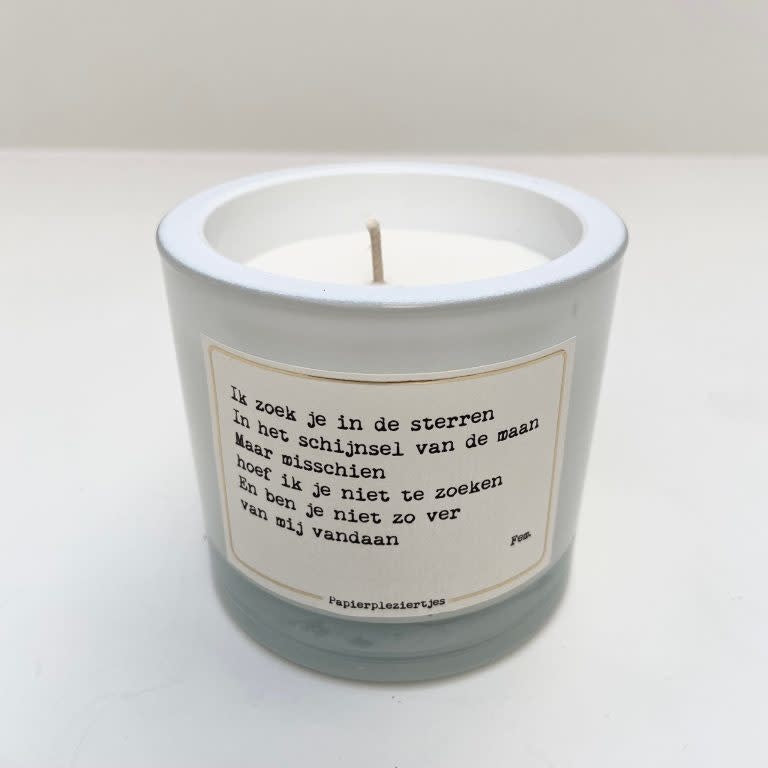 Papierpleziertjes: geurkaars sterren en maan