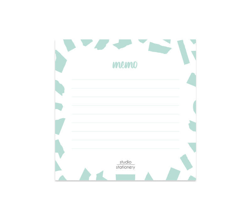 Studio stationery Mini Memo Mint Confetti