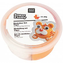 Rico design: Super fluffy grappige diertjes tijger