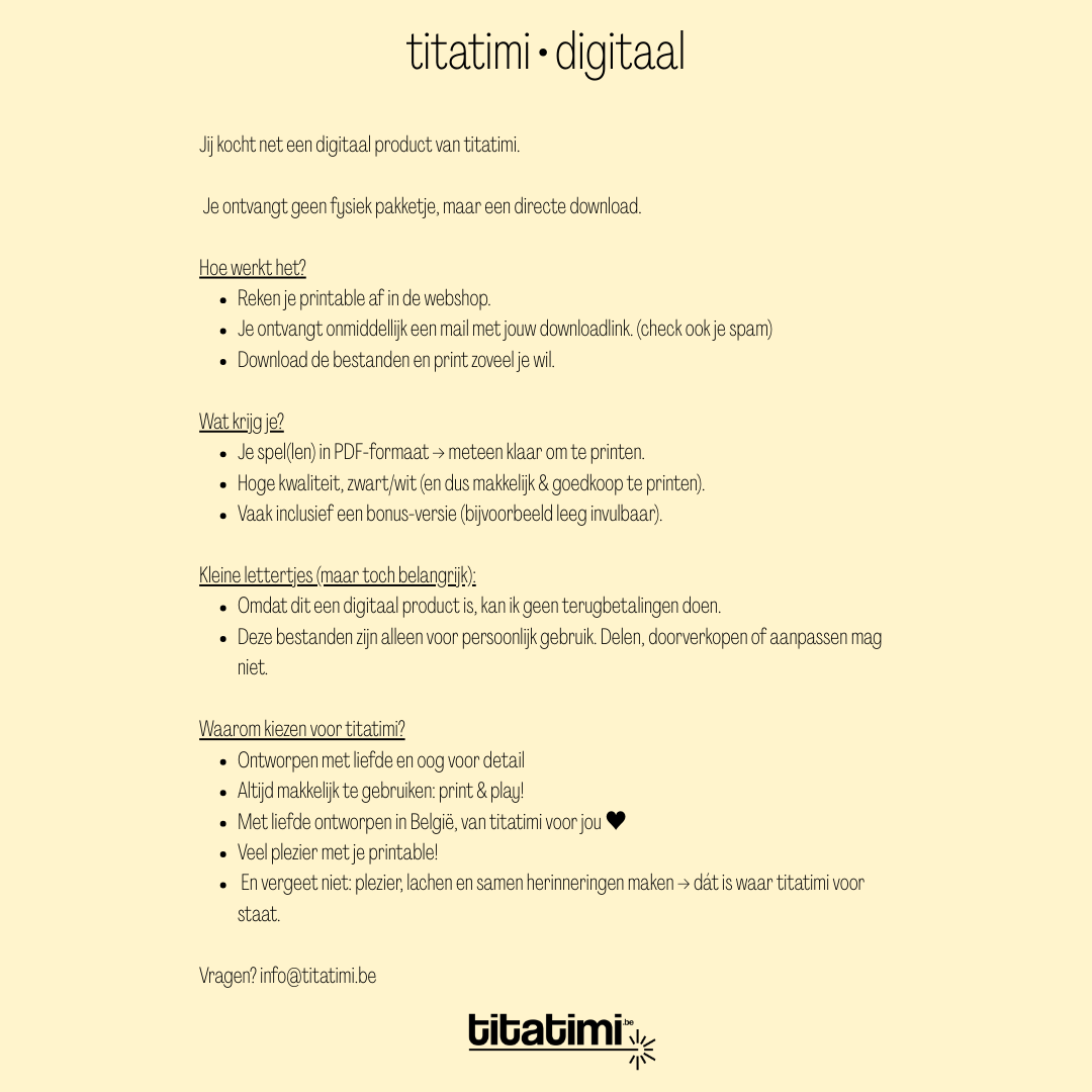 titatimi - printable - verjaardagsbingo