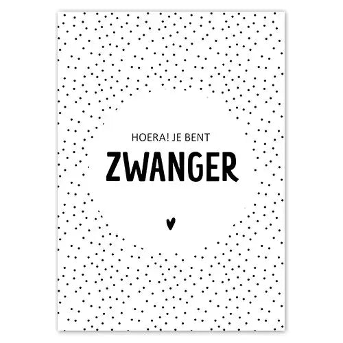 Liefz: kaart a6 - hoera! je bent zwanger