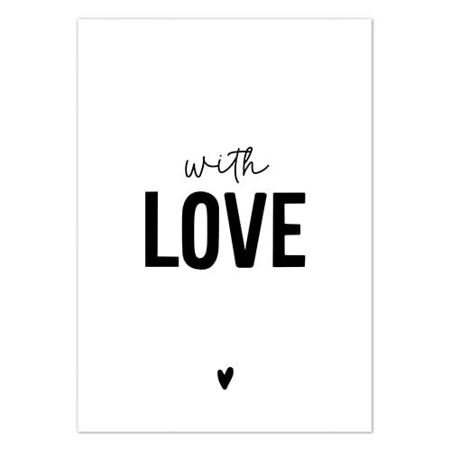 Liefz: kaart a6 - with LOVE