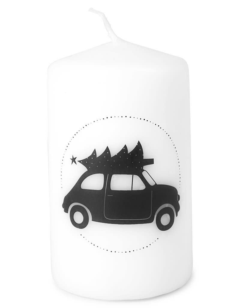 zoedt kaars klein kerst auto