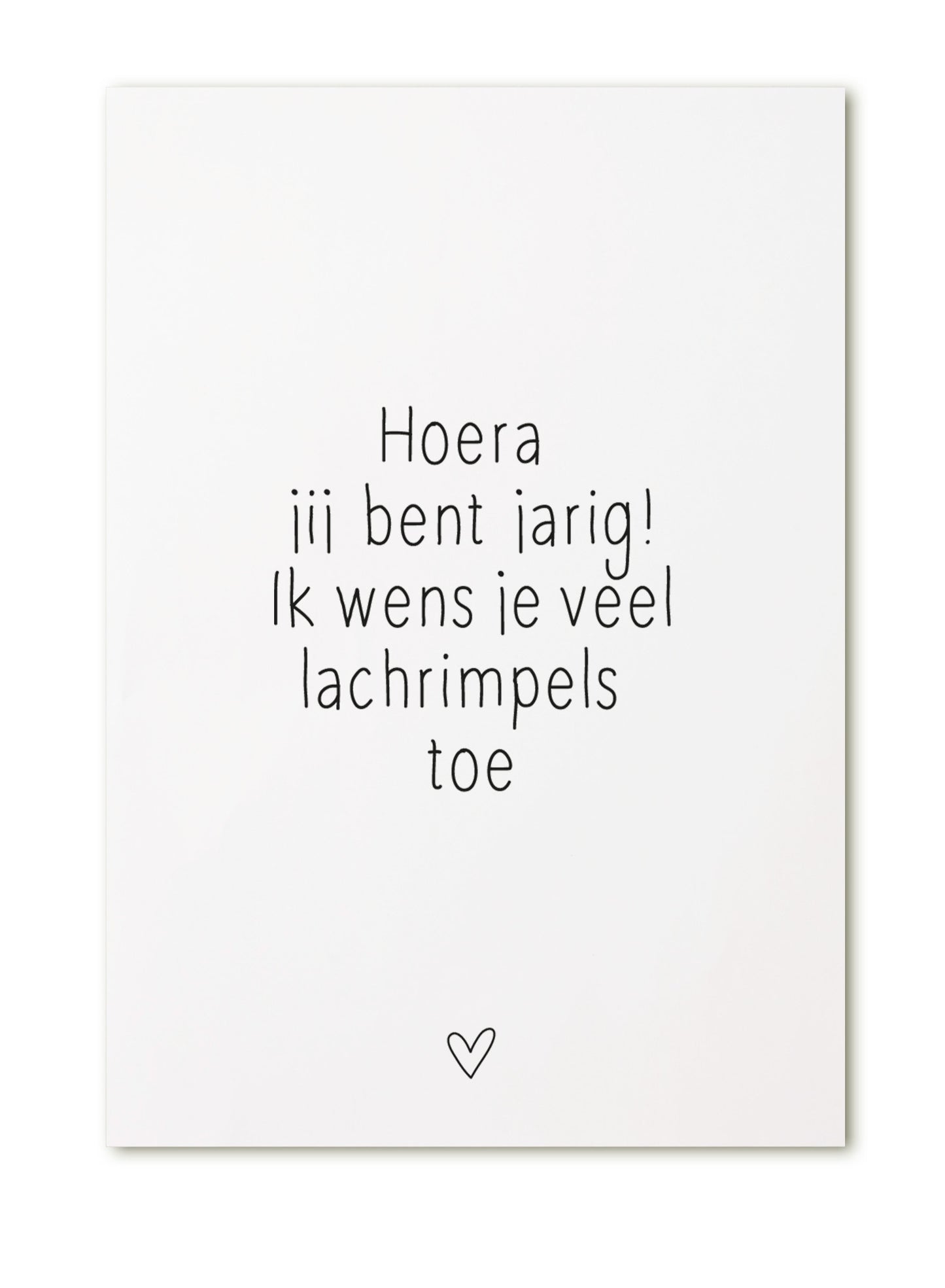 Zoedt: kaart a6 - Hoera, jij bent jarig! Ik wens je veel lachrimpels toe