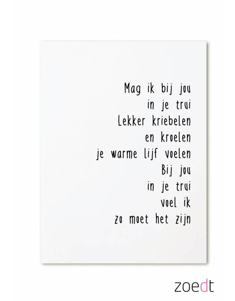 Zoedt kaart A6: Mag ik bij jou in je trui